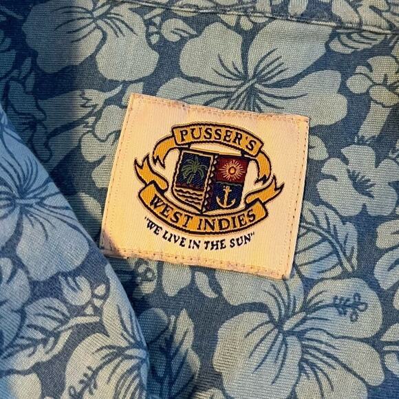 Pusser’s West Indies Silk Button Down Shirt Sz XXL Floral Vacation Resortwear - Picture 4 of 10